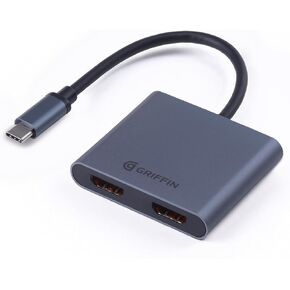 Griffin - 4-in-1 Hub, USB C Hub Multiport Adapter with USB 3.0, Dual 4K HDMI Adapter for Laptop, MacBook, and More, 100W Power Delivery in Kuwait