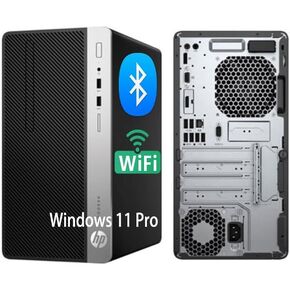 كمبيوتر سطح المكتب HP ProDesk 600 G4 Tower، Core i5-8500، ذاكرة وصول عشوائي 8 جيجابايت، 256 جيجابايت SSD، لوحة مفاتيح وماوس، USB WiFi، USB Bluetooth، Windows 11 Pro (متجدد) in Kuwait