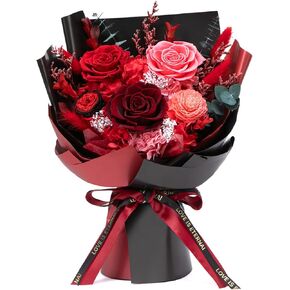 Flowers for Delivery Preserved Flower Fresh Bouquet Forever Flowers Birthday Gifts for Women Mom Anniversary Purple Real Rose Gifts for Grandma Sister Wife Her from Daughter Home Wedding Decor in Saudi Arabia