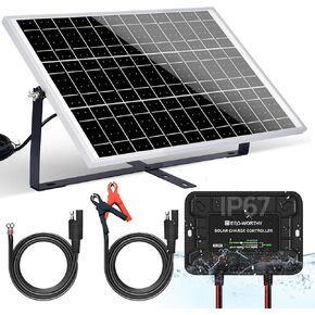 جديرة بالبيئة 25 واط 12 فولت قبالة شبكة شاحن البطارية الشمسية الشحوم: لوحة شمسية مقاومة للماء + قوس التركيب القابل للتعديل + كابل اتصال SAE + 10A وحدة تحكم شحن للسيارة RV قارب البحرية 12 فولت in Kuwait