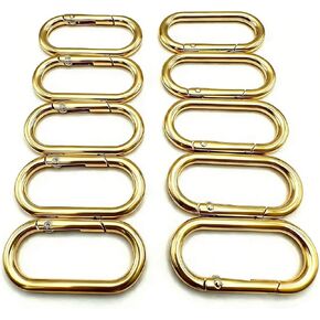 10 Pack 1.57 Inch Oval Spring Rings, Metal Carabiner Clip Keychain Hook, Heavy Duty Keyring Purse Clips in Saudi Arabia