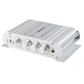 2.1 Channel Mini Amplifier, 20W+20W+40W Hi-Fi Power Amplifier, DC 12V 2A Subwoofer Amp Stereo, Bass Treble RCA Input Audio for CD MP3 MP4 PC Car Home Speaker in Kuwait