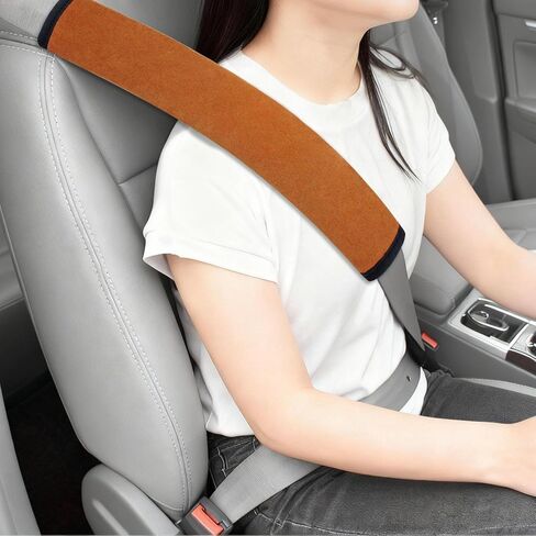 Extended Seat Belt Cover Pad, 2 Pack Soft & Comfortable Universal Seatbelt Covers for Adults and Kids, Fits Car Seat Belts, Armrest, and Backpacks (Black) in Saudi Arabia