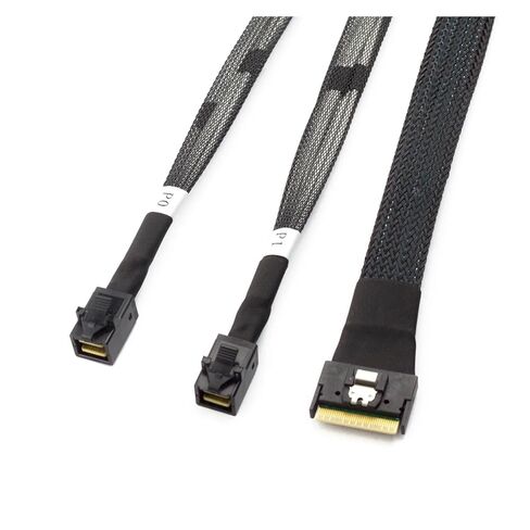 كابل توصيل خادم MI NI SlimSAS SFF-8654 8i 4.0 إلى 2X S*A*S HD SFF-8643 (0.5 متر) in Kuwait