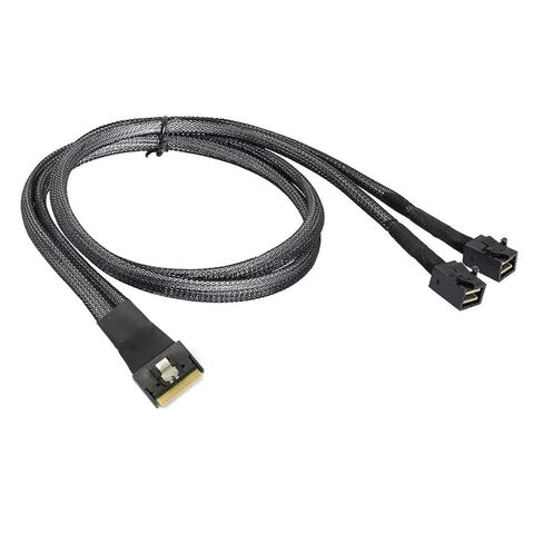 كابل توصيل خادم MI NI SlimSAS SFF-8654 8i 4.0 إلى 2X S*A*S HD SFF-8643 (0.5 متر) in Kuwait