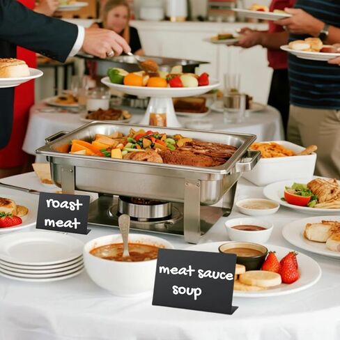 لافتات سبورة صغيرة لعرض الطعام، ملصقات طعام بوفيه قابلة لإعادة الاستخدام مقاس 4 × 3 بوصة، 20 عبوة مع 5 أقلام تحديد و85 ملصقًا للحفلات وتقديم الطعام وحفلات الزفاف (سبورة V-20 (PVC)) in Kuwait