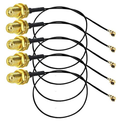 TUOLNK 5pcs 6inch IPX/UFL to SMA Female Extension Cord Antenna WiFi Pigtail Cable for Mini PCI 1.13mm IPX to SMA Female RF Pigtail WiFi Antenna Extension Cable in Kuwait