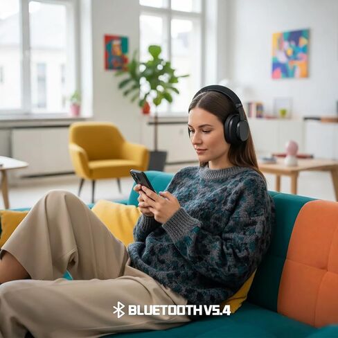 سماعات رأس بلوتوث فوق الأذن، سماعات رأس بخاصية إلغاء الضوضاء، سماعات بلوتوث لاسلكية مع ميكروفون، سماعة رأس فوق الأذن، إلغاء الضوضاء لمدة 65 ساعة، مكالمات واضحة، ملاءمة مريحة للسفر in Saudi Arabia