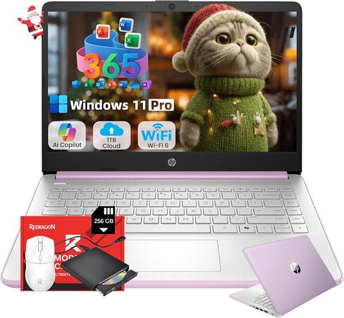 كمبيوتر محمول HP 14 بوصة 2025 Business Student Slim Computer، 1-Y Office 365، Copilot AI، وحدة المعالجة المركزية Intel رباعية النواة، ذاكرة الوصول العشوائي 16 جيجابايت، 128 جيجابايت UFS وبطاقة SD 128 جيجابايت، Wi-Fi 6، Windows 11 Pro، JQ2XzAccessory، أخضر in Kuwait