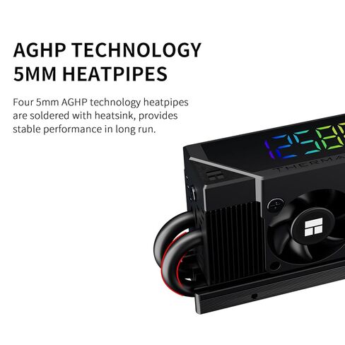 Thermalright HR10 2280 PRO Digital Black مخصص لمواصفات 2280 M.2 محرك الحالة الصلبة تكيف مثالي وأداء تبريد ممتاز، مروحة 30 مم 6500 دورة في الدقيقة، شاشة رقمية ARGB مدمجة in Saudi Arabia