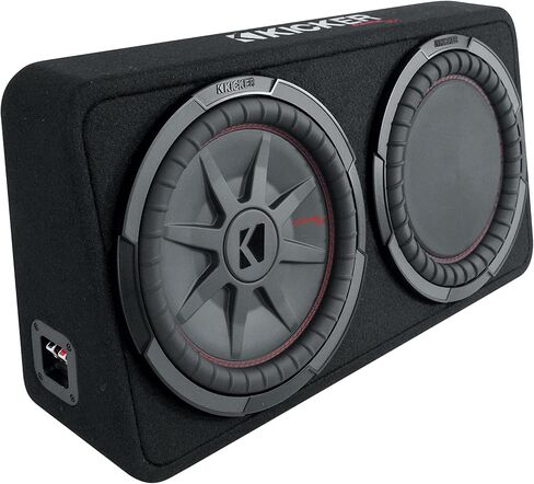 KICKER 48TCWRT122 COMPRT12 مضخم صوت رفيع مقاس 12 بوصة 1000 وات + صندوق + مضخم صوت أحادي + مجموعة مضخم صوت in Kuwait
