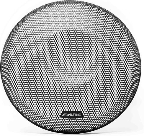 Alpine RS-W12D4 R Series 12 Dual 4-Ohm Shallow Subwoofer 600 Watts KTE-RS12G 12-Inche Grille for R Series Shallow Subwoofers Bundle in Kuwait