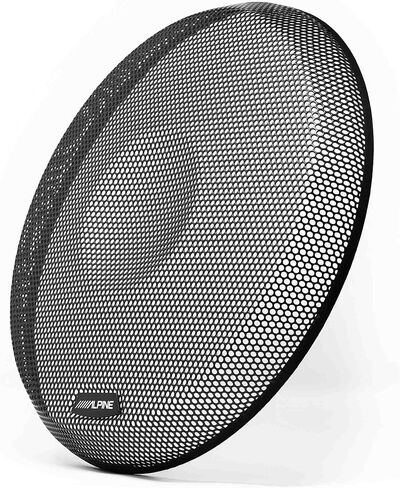Alpine RS-W12D4 R Series 12 Dual 4-Ohm Shallow Subwoofer 600 Watts KTE-RS12G 12-Inche Grille for R Series Shallow Subwoofers Bundle in Kuwait