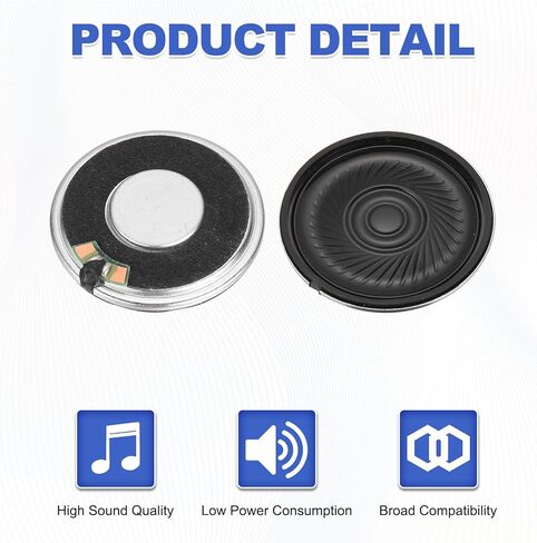 MECCANIXITY Metal Shell Round Internal Magnetic Speakers 36mm Diameter 2 W 8 Ohm Iron Shell Small Speakers for Loud Micro Speaker Replacement DVD Multimedia DIY Projects Pack of 4 in Saudi Arabia