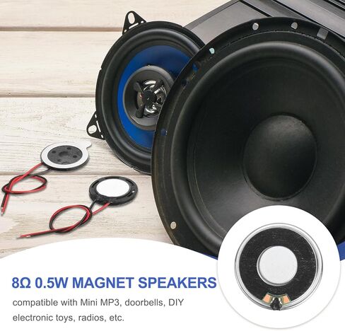MECCANIXITY Metal Shell Round Internal Magnetic Speakers 36mm Diameter 2 W 8 Ohm Iron Shell Small Speakers for Loud Micro Speaker Replacement DVD Multimedia DIY Projects Pack of 4 in Saudi Arabia
