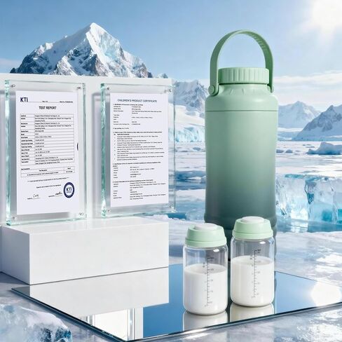 22oz Breast Milk Cooler Bottle – Portable Milk Cooler for Breastmilk, 360° Total Cooling for 24 Hours; Breastmilk Chiller with 2pcs Baby Bottles | Breastfeeding Essentials, BPA Free in Saudi Arabia