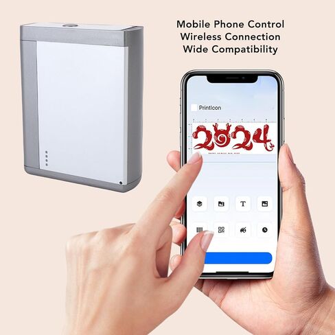 YWBL-WH Handheld Inkjet Printer, Ergonomic Red Design with QuickDrying Rainproof Ink, Perfect for QR Code Printing and Barcodes in Various Work Environments in Saudi Arabia
