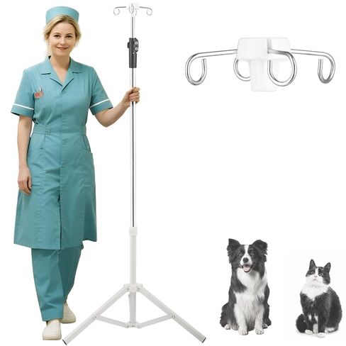 IV Poles,45 to 83In IV Stand Floor with 4 IV Bag Holder Stand Portable Telescopic Stabilizing Tripod Stainless Steels Pipe Extension Pole IV Influsion Pole Lightweight Strudy (45-83in) in Saudi Arabia