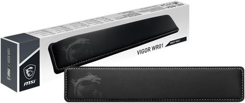 MSI Vigor WR01 Keyboard Wrist Rest, Cooling Gel and Memory Foam with Lycra Coating and Angled Profile, Non-Slip Rubber Base in Saudi Arabia