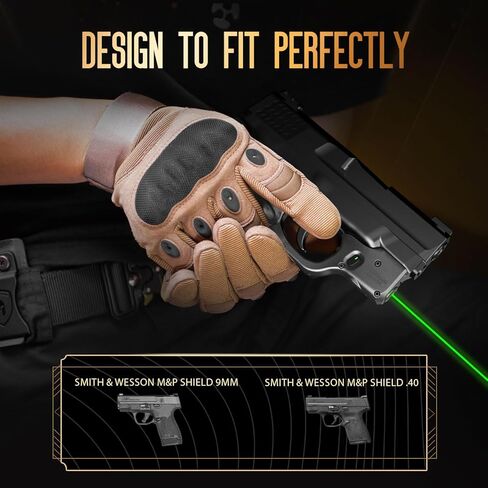 WARRIORLAND Green Laser Sight Tailored Fit M&P Shield 9mm/.40 Pistol (Not Fit Shield Plus), Ultra Compact Shield 40 Beam Sight, Gun Sight with Ambidextrous On/Off Switch & Power Indicator, WLS-102G in Saudi Arabia