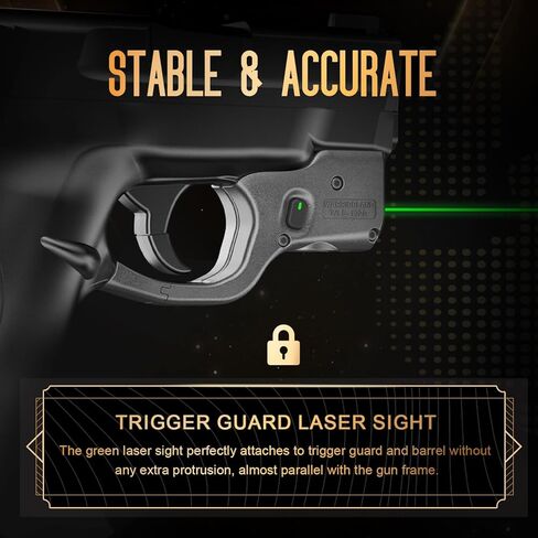 WARRIORLAND Green Laser Sight Tailored Fit M&P Shield 9mm/.40 Pistol (Not Fit Shield Plus), Ultra Compact Shield 40 Beam Sight, Gun Sight with Ambidextrous On/Off Switch & Power Indicator, WLS-102G in Saudi Arabia