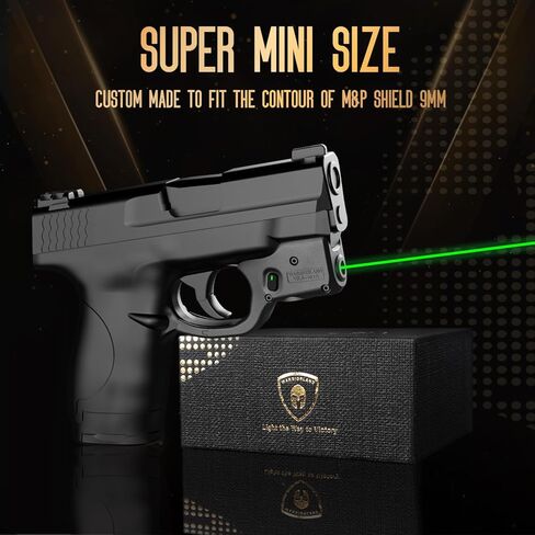 WARRIORLAND Green Laser Sight Tailored Fit M&P Shield 9mm/.40 Pistol (Not Fit Shield Plus), Ultra Compact Shield 40 Beam Sight, Gun Sight with Ambidextrous On/Off Switch & Power Indicator, WLS-102G in Saudi Arabia