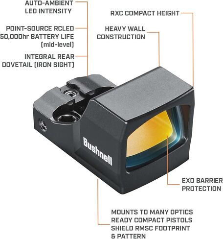 جهاز البصر المنعكس المدمج من بوشنل، RXC-200، FMC 6 MOA Red Dot in Kuwait