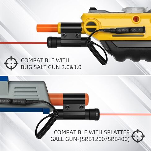 جهاز رؤية ليزر أحمر لـ SplatiBall SRB1200 وSRB400 مع مجموعتين من البطاريات، جهاز رؤية ليزر Splt متوافق مع مضخة Airsoft BB in Saudi Arabia