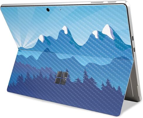 غلاف الكمبيوتر اللوحي من ألياف الكربون متوافق مع Microsoft Surface Pro 11 (2024-2025) - الجبال الزرقاء - غطاء لاصق واقٍ من الفينيل 3M ممتاز - سهل الاستخدام | صُنع في الولايات المتحدة الأمريكية بواسطة MightySkins in Kuwait