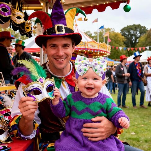 6’’ 2PCS Mardi Gras Headband for Baby Girls Purple Hair Bows for Infant Toddler Carnival Accessories White Headbands Baby Bow in Saudi Arabia