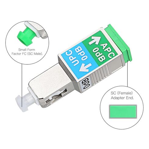 Xunsomten-1PC Fiber Optic Adapter SC/UPC Male to SC/APC Female Singlemode SM 9/125μm Hybrid Optical Converter Connector Coupler in Saudi Arabia
