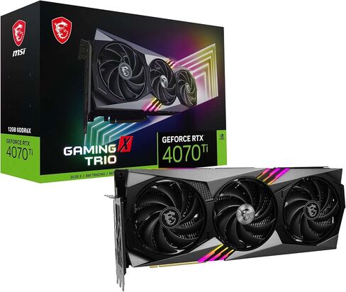 MSI Gaming GeForce RTX 4070 Ti 12GB GDRR6X 192-Bit Extreme Clock: 2760 MHz HDMI/DP Nvlink Tri-Frozr 3 Ada Lovelace Architecture Graphics Card (RTX 4070 Ti Gaming X Trio 12G) in Saudi Arabia