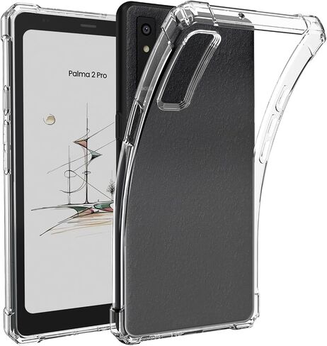 حافظة Fintie الشفافة لجهاز BOOX Palma 2 Pro Mobile ePaper مقاس 6.13 بوصة (إصدار 2025) - غطاء خلفي نحيف وخفيف الوزن ورقيق وناعم من مادة TPU الشفافة والمرنة والمزودة بزوايا معززة، شفاف in Saudi Arabia