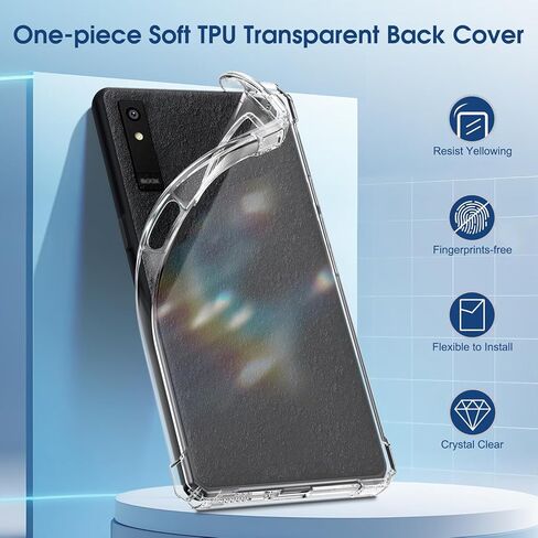 حافظة Fintie الشفافة لجهاز BOOX Palma 2 Pro Mobile ePaper مقاس 6.13 بوصة (إصدار 2025) - غطاء خلفي نحيف وخفيف الوزن ورقيق وناعم من مادة TPU الشفافة والمرنة والمزودة بزوايا معززة، شفاف in Saudi Arabia
