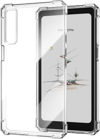 حافظة Fintie الشفافة لجهاز BOOX Palma 2 Pro Mobile ePaper مقاس 6.13 بوصة (إصدار 2025) - غطاء خلفي نحيف وخفيف الوزن ورقيق وناعم من مادة TPU الشفافة والمرنة والمزودة بزوايا معززة، شفاف in Saudi Arabia