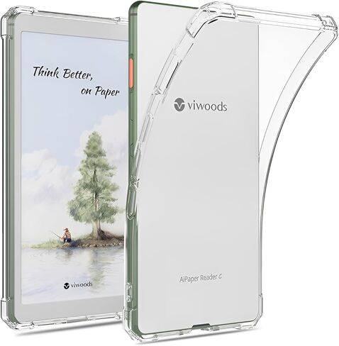 Case for Viwoods AiPaper Reader/Reader C,NOUKAJU E-Reader Protection Case,Ultra Clear Soft Flexible TPU,Protection Cover for Viwoods AiPaper Reader 6.13inch(Clear) in Saudi Arabia