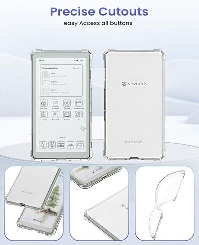 Case for Viwoods AiPaper Reader/Reader C,NOUKAJU E-Reader Protection Case,Ultra Clear Soft Flexible TPU,Protection Cover for Viwoods AiPaper Reader 6.13inch(Clear) in Saudi Arabia