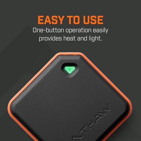 ثاو جهاز تدفئة محمول صغير قابل لإعادة الشحن | تسخين على الوجهين، حتى 4 ساعات، USB-C قابل لإعادة الشحن، هيكل متين مقاوم للصدمات، ضوء LED مدمج in Kuwait