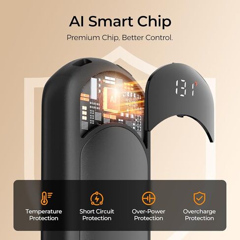 صندوق تدفئة اليد القابل لإعادة الشحن من هوت دوت، شاشة LED للبطارية ودرجة الحرارة في الوقت الحقيقي، 4 عبوات لتدفئة اليد الكهربائية المحمولة، هدايا للرجال والنساء لعيد الميلاد والصيد والتخييم in Kuwait