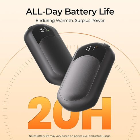 صندوق تدفئة اليد القابل لإعادة الشحن من هوت دوت، شاشة LED للبطارية ودرجة الحرارة في الوقت الحقيقي، 4 عبوات لتدفئة اليد الكهربائية المحمولة، هدايا للرجال والنساء لعيد الميلاد والصيد والتخييم in Kuwait