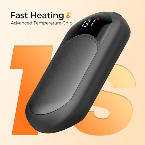 صندوق تدفئة اليد القابل لإعادة الشحن من هوت دوت، شاشة LED للبطارية ودرجة الحرارة في الوقت الحقيقي، 4 عبوات لتدفئة اليد الكهربائية المحمولة، هدايا للرجال والنساء لعيد الميلاد والصيد والتخييم in Kuwait
