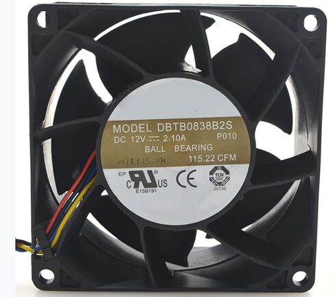 12V 2.10A 25.2W 1000/8000 RPM 114CFM 80X80X38MM 4-Wire Cooling Fan in Saudi Arabia