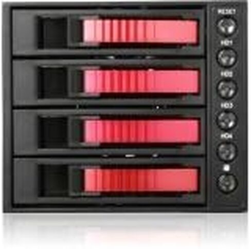 iStarUSA Group 3x5.25 إلى 4x3.5 SATA قفص - أحمر (BPU-340SATA-RED) in Saudi Arabia
