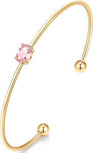 Gold Bangle for Women, Dainty 14K Real Gold Silver Plated Bracelet Non Tarnish Waterproof Cute Trendy Simple Diamond Cubic Zirconia Bangle Bracelet Charm Jewelry.Gift for Mother's Day Christma in Saudi Arabia