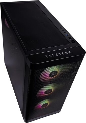 Velztorm Pilum Z2 Gaming Desktop PC (AMD Ryzen 7 5700X, GeForce RTX 5060, 32GB DDR4 RAM, 1TB PCIe SSD, 240mm Liquid Cooling, 4 Pre-Built ARGB Fans, 750W Gold PSU, Windows 11 Home) in Kuwait