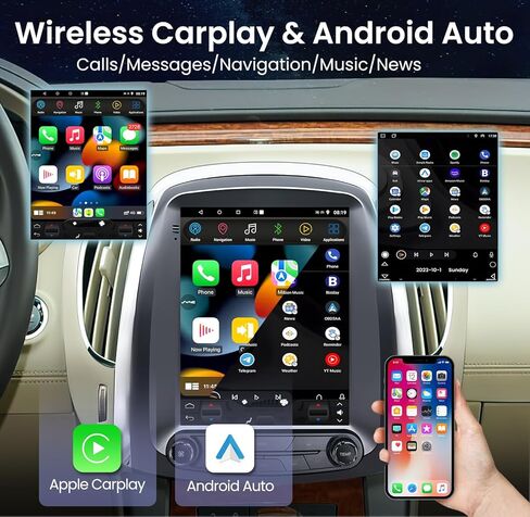 استبدال ستيريو السيارة لعام 2010 2011 2012 2013 2014 2015 2016: Wireless CarPlay Android Auto - (Buick Lacrosse) - مع شاشة HD 9.7 بوصة GPS للملاحة BT - لترقية راديو المصنع in Kuwait