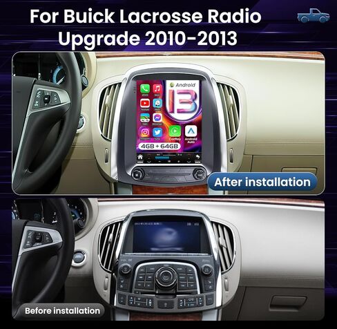 استبدال ستيريو السيارة لعام 2010 2011 2012 2013 2014 2015 2016: Wireless CarPlay Android Auto - (Buick Lacrosse) - مع شاشة HD 9.7 بوصة GPS للملاحة BT - لترقية راديو المصنع in Kuwait