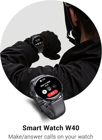 ساعة ذكية IOWOODO للنساء، الرد/إجراء المكالمات، شاشة AMOLED فائقة الوضوح مقاس 1.43 بوصة لتتبع اللياقة البدنية مع أكثر من 120 وضعًا رياضيًا لمعدل ضربات القلب/النوم/شاشة SpO2، ساعة ذكية لهاتف iPhone/Android in Kuwait