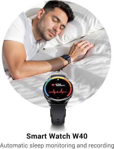 ساعة ذكية IOWOODO للنساء، الرد/إجراء المكالمات، شاشة AMOLED فائقة الوضوح مقاس 1.43 بوصة لتتبع اللياقة البدنية مع أكثر من 120 وضعًا رياضيًا لمعدل ضربات القلب/النوم/شاشة SpO2، ساعة ذكية لهاتف iPhone/Android in Kuwait