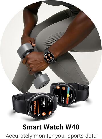 ساعة ذكية IOWOODO للنساء، الرد/إجراء المكالمات، شاشة AMOLED فائقة الوضوح مقاس 1.43 بوصة لتتبع اللياقة البدنية مع أكثر من 120 وضعًا رياضيًا لمعدل ضربات القلب/النوم/شاشة SpO2، ساعة ذكية لهاتف iPhone/Android in Kuwait